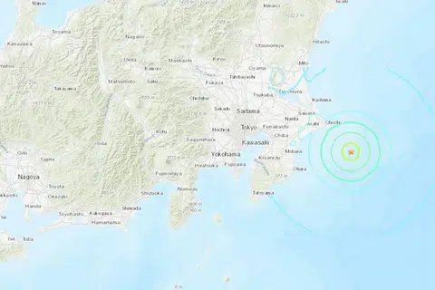 Gegaran dirasakan di kawasan Tokyo yang lebih besar. 