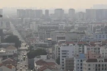 Keadaan berjerebu dilihat di Geylang Road sekitar 9 pagi pada 5 September 2026.