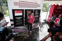 VERSI BARU: Menteri Kebudayaan, Masyarakat dan Belia, Cik Grace Fu, umumkan Lagu Kebangsaan akan dikemaskini. - Foto BH oleh KELVIN CHNG
