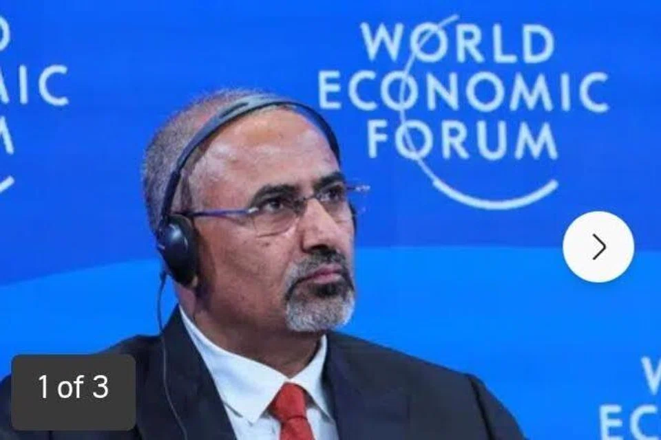 Gambar fail menunjukkan Encik Aidarous al-Zubaidi, pemimpin kumpulan pemisah utama Yaman STC, menghadiri mesyuarat tahunan Forum Ekonomi Dunia di Davos, Switzerland, pada 17 Januari 2024.