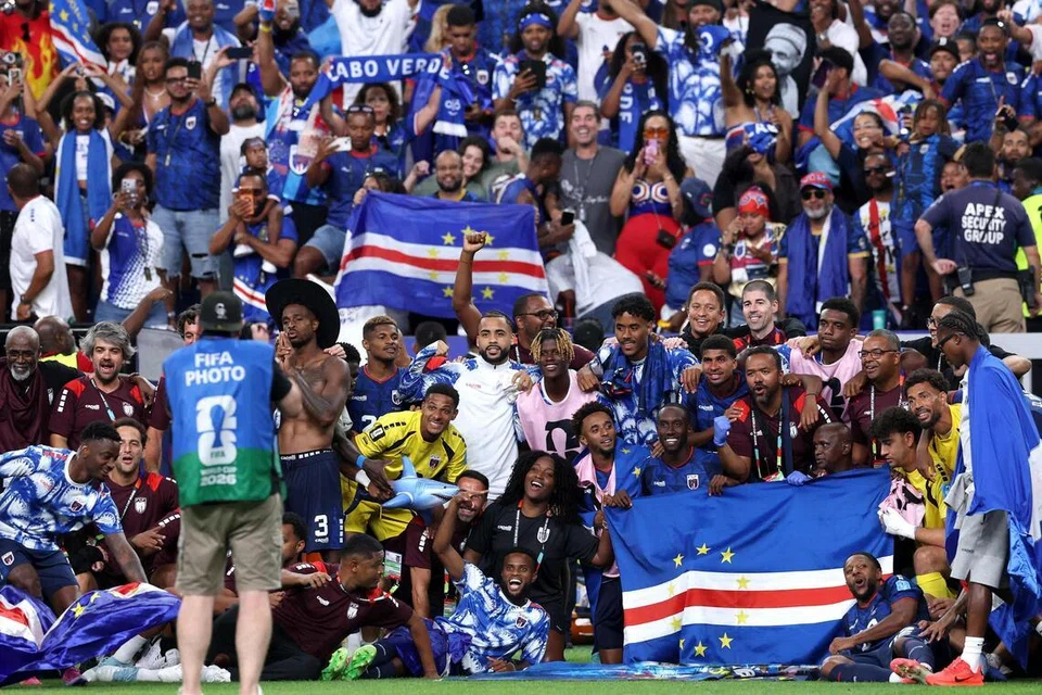Pemain Cape Verde meraikan kejayaan selepas mengikat seri Arab Saudi 0-0 dalam aksi perlawanan Kumpulan H Piala Dunia FIFA 2026 di Stadium Houston pada 26 Jun.
