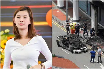 BERKORBAN APA SAHAJA: Cik Raybe Oh Siew Huey mengalami kelecuran teruk pada 80 peratus tubuhnya dan kini bertarung nyawa di Hospital Besar Singapura (SGH) selepas cuba menyelamatkan teman lelakinya dan kawan-kawannya yang terperangkap dalam kereta BMW yang terbakar. - Foto MICHAEL TAY PHOTOGRAPHY, ALPHONSUS CHERN 