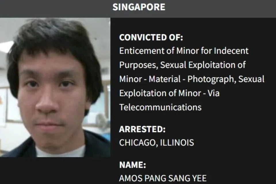 Amos Yee, criminal, wanted list, Amos Pang Sang Lee 