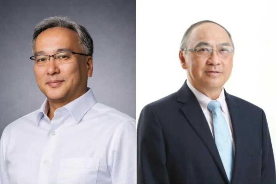 Encik Pang Kin Keong (kiri) akan menggantikan Encik Alan Chan Heng Loon sebagai pengerusi Penguasa Pengangkutan Darat (LTA) mulai September.