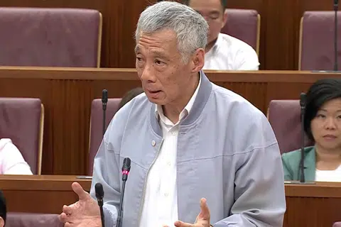 Perdana Menteri, Encik Lee Hsien Loong  berucap di Parlimen pada 7 Februari. 