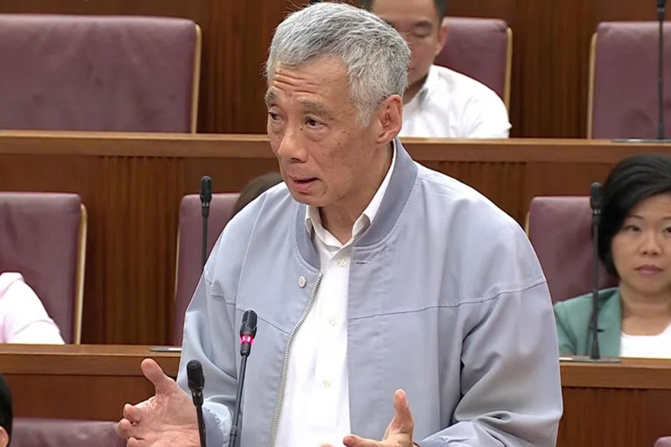 Perdana Menteri, Encik Lee Hsien Loong  berucap di Parlimen pada 7 Februari. 