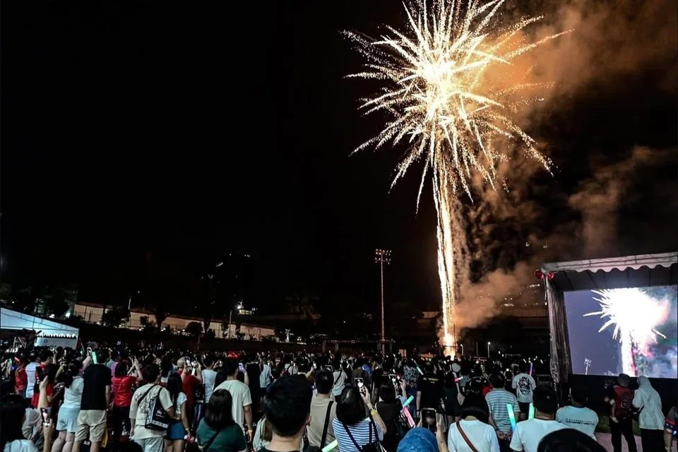 Acara sambutan Tahun Baru di kawasan kejiranan Marsiling pada 1 Januari 2025. 