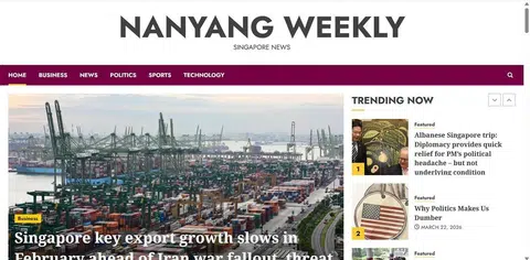 Laman web, nanyangweekly.com, menggunakan nama domain dengan perkataan atau istilah yang berkaitan Singapura seperti ‘Nanyang’ serta menerbitkan kandungan berkaitan tempatan. 