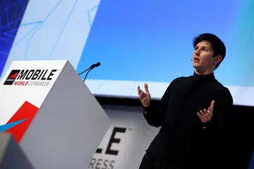 Pengasas dan Ketua Pegawai Eksekutif Telegram, Encik Pavel Durov, semasa beliau menyampaikan ucapan di sebuah sidang di Barcelona pada 2023.