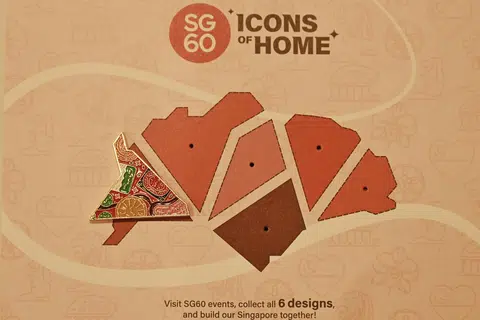 MCCY mengagihkan siri pin pertama SG60: Icons of Home.