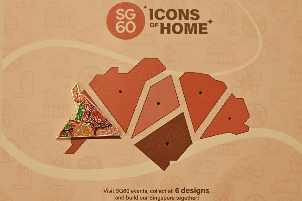 MCCY mengagihkan siri pin pertama SG60: Icons of Home.