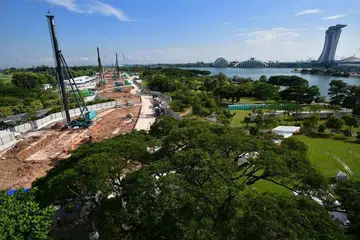 PERINGATAN PENGASAS: Peringatan Pengasas yang sedang dibina terletak di sebuah tapak lima hektar di kawasan Marina Bay.