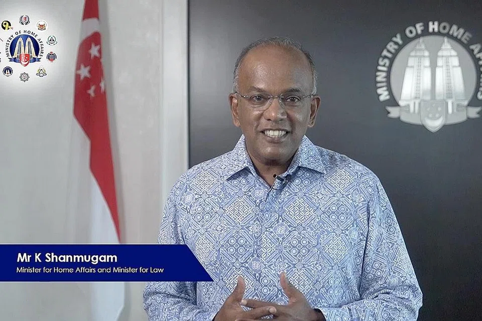 Encik K Shanmugam, Menteri Ehwal Dalam Negeri merangkap Undang-undang.