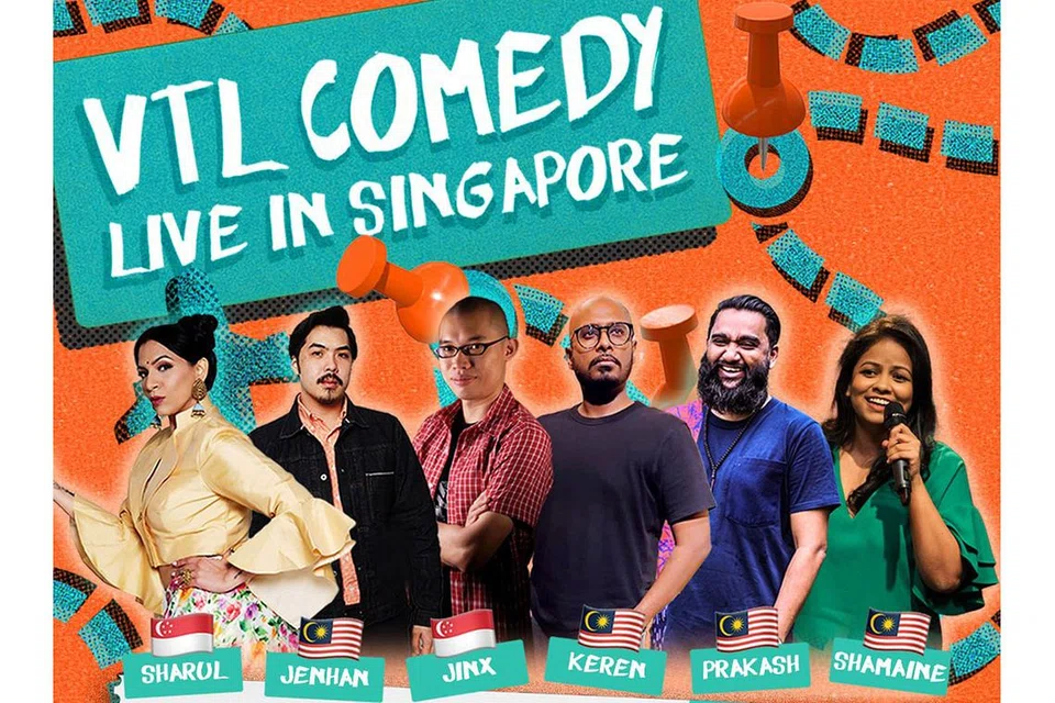 TAK KERING GUSI: Pelawak Komediri Singapura dan Malaysia berentap di pentas dan bersedia untuk membuat penonton ketawa setelah lama tidak beraksi.