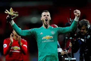 TERUSKAN PERSEMBAHAN CEMERLANG: Penjaga gawang United, De Gea, mahu rakan sepasukannya meneruskan persembahan cemerlang mereka dan menetapkan matlamat untuk mencapai kelayakan Liga Juara-Juara musim depan. - Foto REUTERS