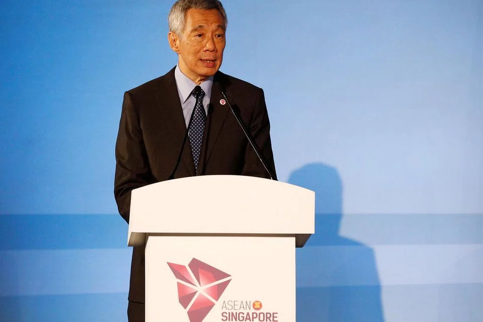 AMM KE-51: Encik Lee menyampaikan ucapan kepada menteri ehwal luar dari kesemua 10 negara Asean serta ahli diplomat di upacara pembukaan Mesyuarat Menteri-Menteri Luar Asean (AMM) ke-51 di Singapore Expo.