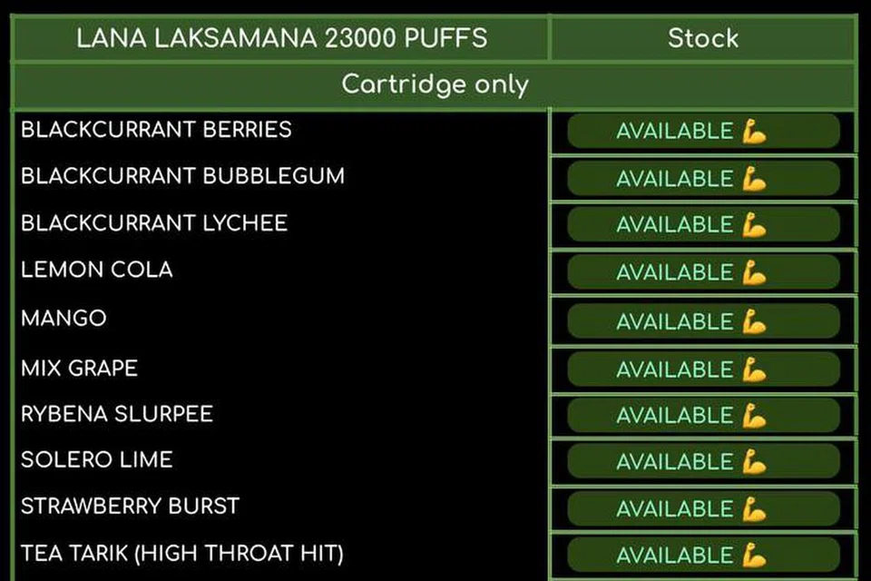 telegram, vape, illegal sellers online, vape sellers 