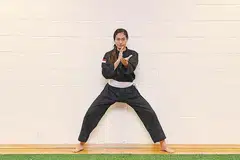 SEDIA BERI CABARAN: Suhaila kini bersedia untuk memberi cabaran sengit kepada juara bertahan dari Indonesia, Selly Andriani, yang menjadi seteru utamanya dalam Kejohanan Pencak Silat Sedunia ke-18 nanti. - Foto BH oleh JEREMY KWAN