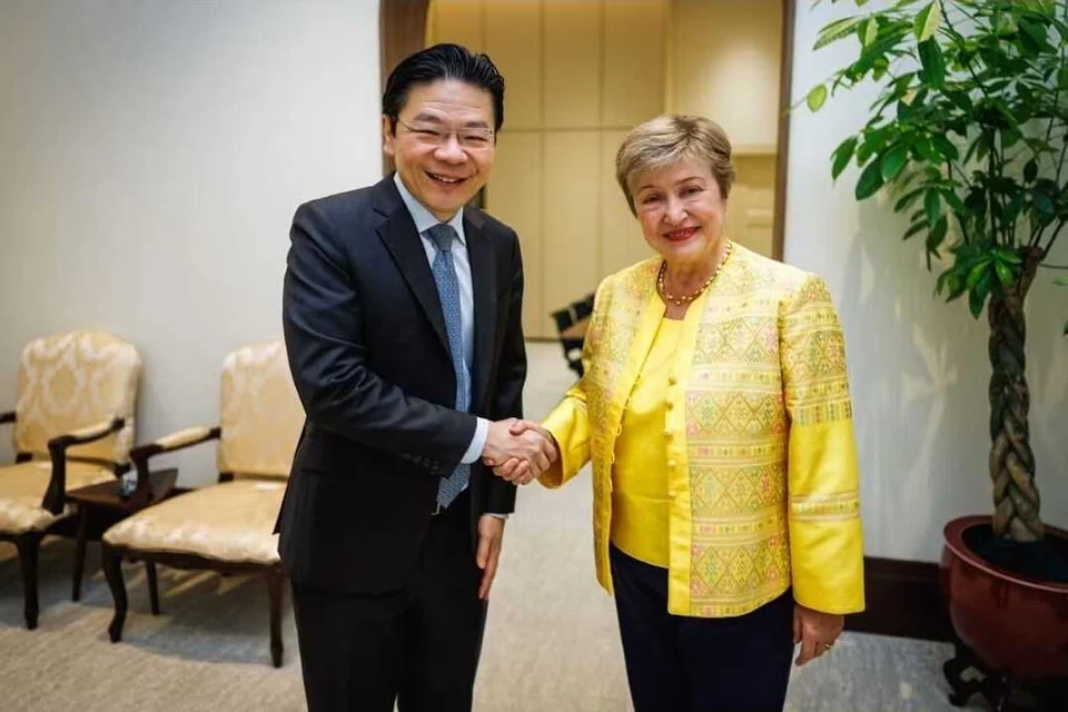 Lawrence Wong, Pengarah Urusan Dana Kewangan Antarabangsa (IMF), Kristalina Georgieva