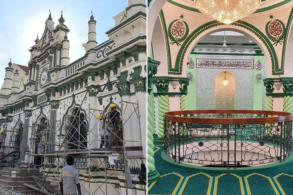 BAKAL BUKA PINTU: Masjid Abdul Gafoor yang dibaik pulih dengan mengekalkan keaslian binaannya (gambar kiri dan kanan) dijadualkan dibuka Januari ini dan masih memerlukan sokongan dana dari masyarakat. - Foto-foto MASJID ABDUL GAFOOR