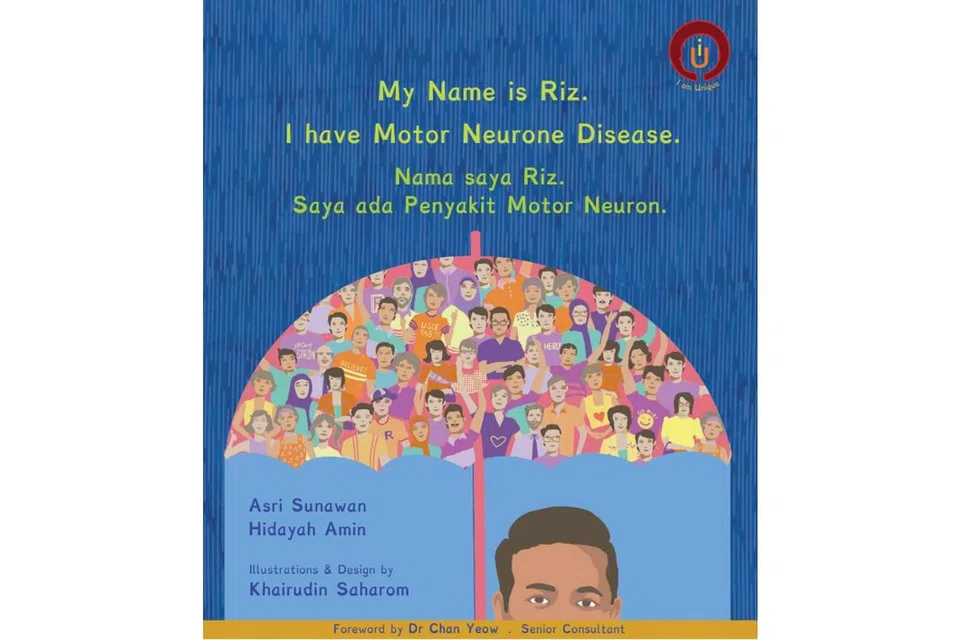 'SAYA UNIK': Buku 'Nama saya Riz. Saya ada Penyakit Motor Neuron' adalah buku kelima dari siri 'Saya Unik' oleh Cik Hidayah Amin terbitan Helang Books.