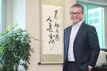 Menteri Kebudayaan, Masyarakat dan Belia, Encik Edwin Tong, hadir sebagai tetamu terhormat semasa Majlis Penaung Seni 2024 di Hotel Pan Pacific Orchard pada 20 Ogos.