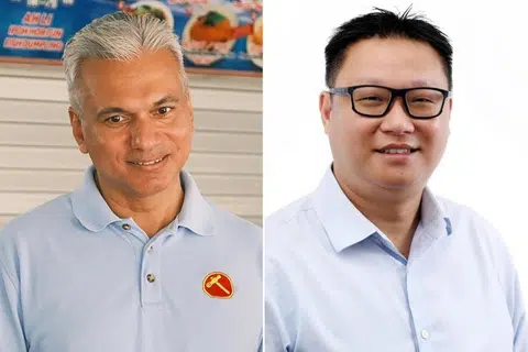 Encik Harpreet Singh Nehal (kiri) telah menjalankan aktiviti di kawasan GRC Marine Parade, sementara Encik Ang Boon Yaw telah dilihat di GRC East Coast.