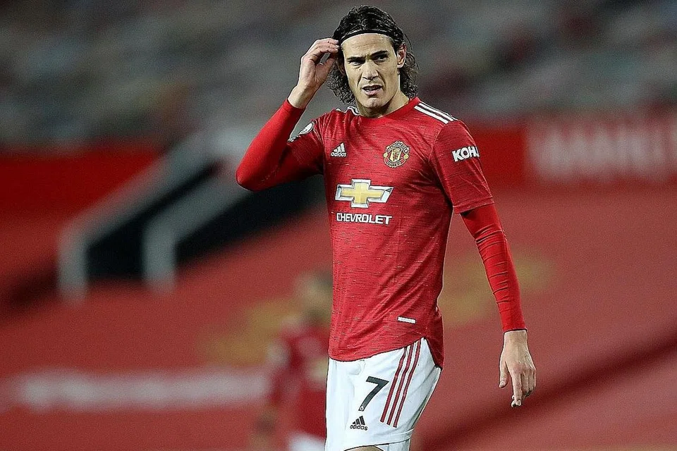 SALAH HUKUM?: Penyerang Manchester United Edinson Cavani digantung oleh FA dan didenda £100,000 ($180,160) setelah dikatakan menggunakan istilah perkauman dalam posnya di Instagram. - Foto REUTERS