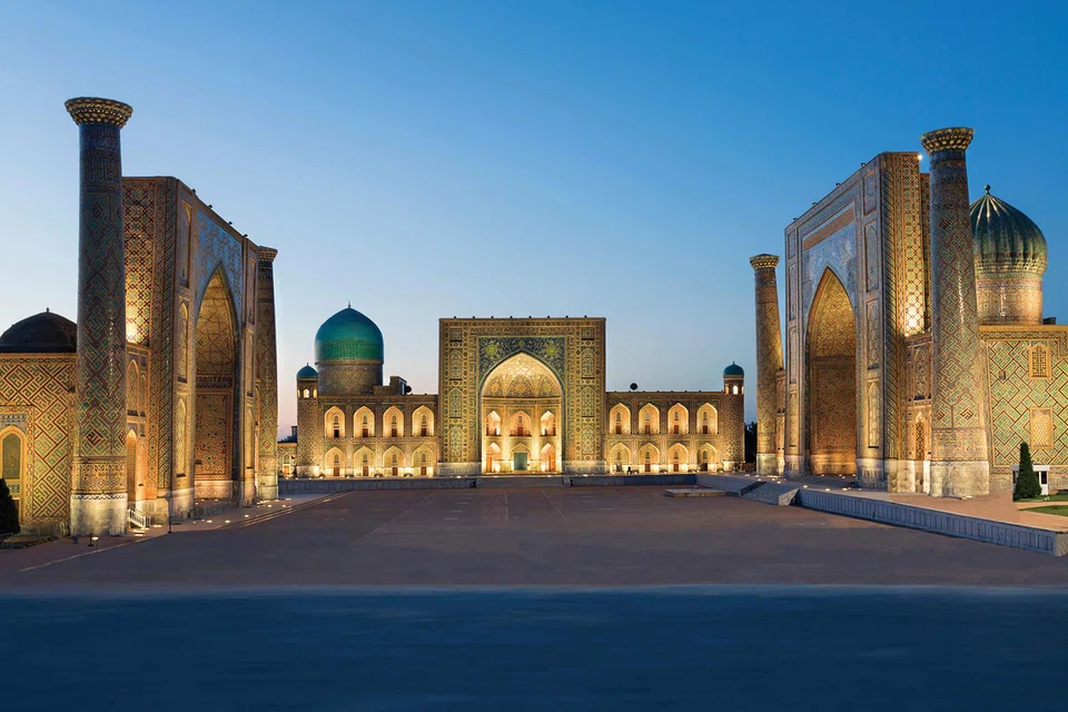 Registan Square di Samarkand, Uzbekistan.