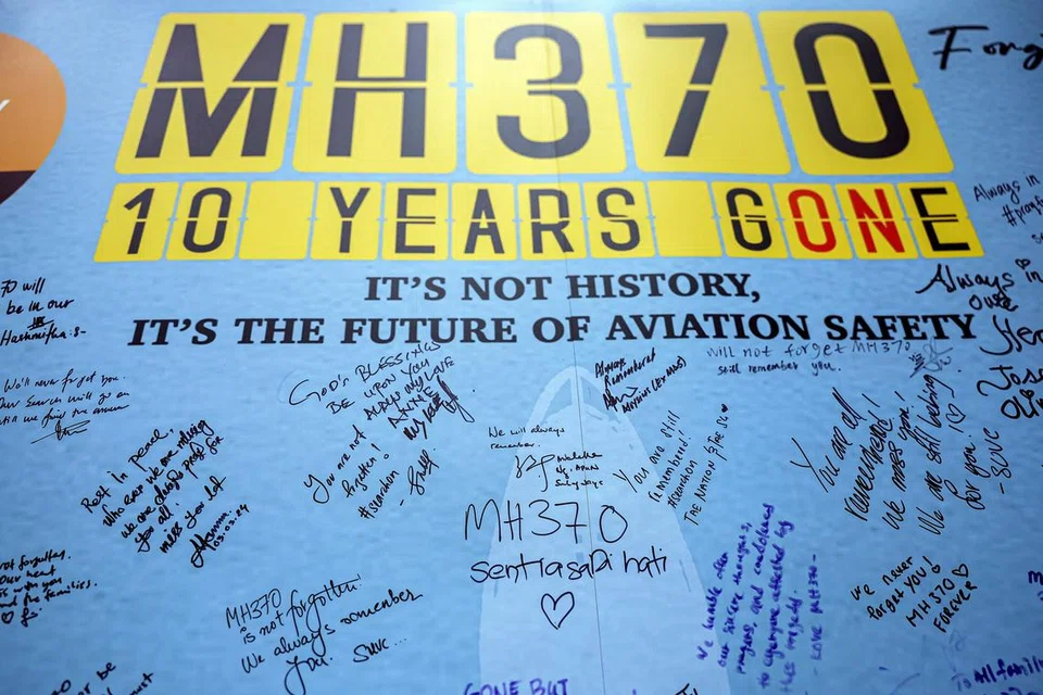 Antara ucapan dan kata-kata semangat yang ditulis ahli keluarga dan pengunjung pada majlis ‘MH370: 10th Annual Rememberance Event’ di Kuala Lumpur pada 3 Mac 2024.