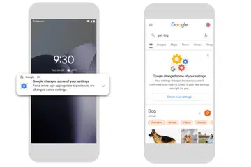 pengesahan umur, google