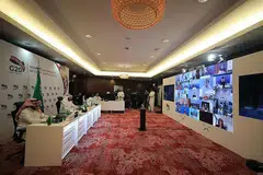 SIDANG MAYA: Menteri Kesihatan negara G-20 mengadakan mesyuarat maya menteri kesihatan G-20 yang dipengerusikan Arab Saudi mengenai pandemik Covid-19 kelmarin. - Foto AFP