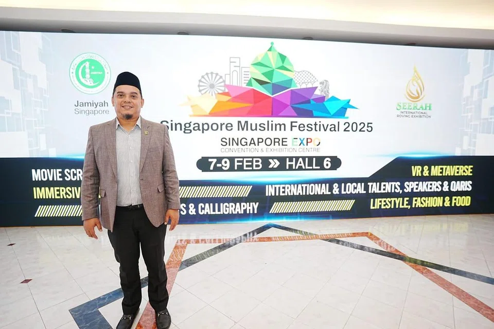 Setiausaha Kehormat dan Ketua Pegawai Korporat Jamiyah, Encik Muhd Khair Baharin, di sidang akhbar Festival Muslim Singapura 2025 pada 24 Januari.