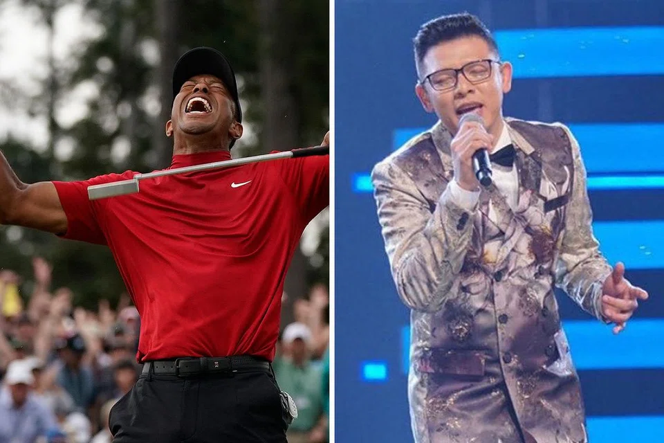 CEMERLANG: Tiger Woods (kiri) dan Hady Mirza (kanan) antara yang kembali cemerlang selepas lama 'mendak'.