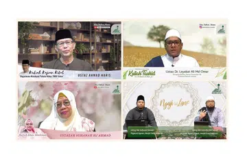 PENGAJIAN DALAM TALIAN: Pelbagai kandungan tajuk kuliah mingguan disampaikan secara 'online' diusahakan oleh Masjid Darul Makmur agar masyarakat dapat mengikutinya pada bila-bila masa. - Foto MASJID DARUL MAKMUR