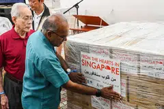 Gaza, Shanmugam, bantuan