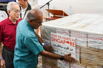 Gaza, Shanmugam, bantuan