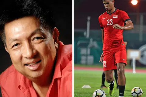 TOLAK KONTRAK BRAGA: Peter Lim (kiri) kecewa dengan keputusan Irfan menolak tawaran kontrak oleh Braga.