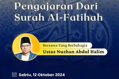 Siri Tadabbur QuranSG bersama Ustaz Muhamad Nuzhan Abdul Halim dalam syarahan bertajuk, ‘Pengajaran Dari Surah Al-Fatihah’.