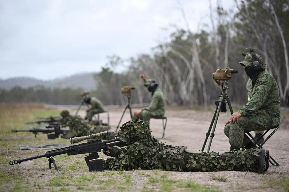Penembak hendap wanita, SAF,  ‘SAKO TRG 22’, Latihan Wallaby