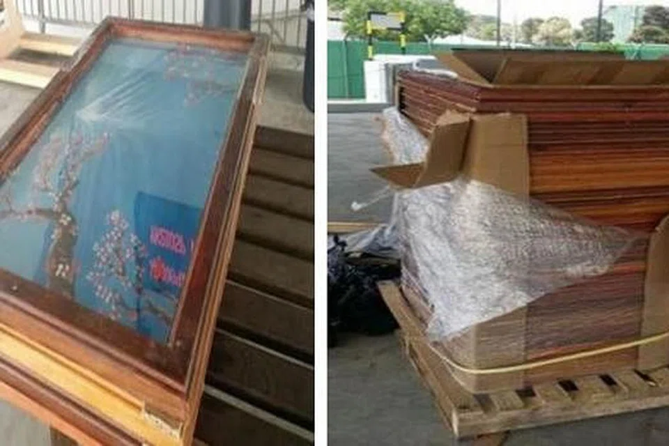 CUBAAN MENYELUDUP: Sejumlah 900 karton rokok ditemui dalam ruang rangka kayu ini. - Foto PENGUASA IMIGRESEN DAN PUSAT PEMERIKSAAN (ICA)