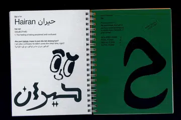 Encik Muhammad Fatih Rosli mereka buku tentang slanga bahasa Melayu kini dengan menggunakan huruf Jawi bagi projek tahun akhir di universiti. 