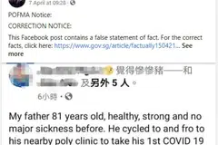 BUAT DAKWAAN PALSU: Notis pembetulan yang dilampirkan di Facebook Goh Meng Seng People's Power Party. - Tangkap layar FACEBOOK