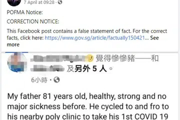 BUAT DAKWAAN PALSU: Notis pembetulan yang dilampirkan di Facebook Goh Meng Seng People's Power Party. - Tangkap layar FACEBOOK