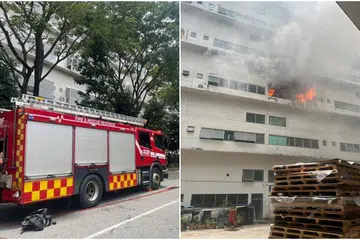 Pasukan Pertahanan Awam Singapura (SCDF) dimaklumkan mengenai kebakaran di 25 Kaki Bukit Road 4, pada 12.55 tengah hari. Anggota bomba yang tiba di tempat kejadian mendapati api sedang marak di sebuah unit di tingkat lima bangunan tersebut.