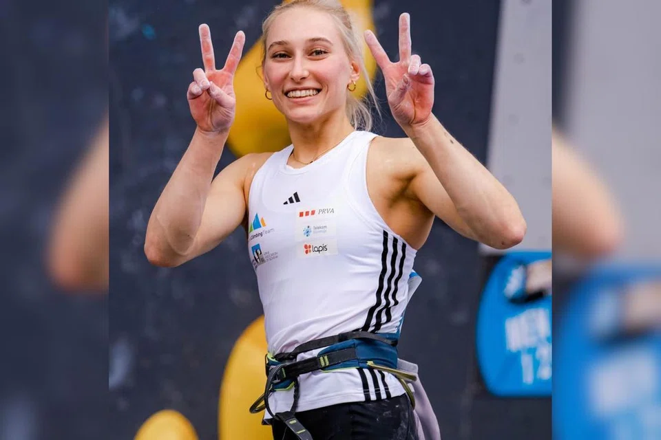 Janja Garnbret ialah juara wanita pertama sukan panjat tembok di Tokyo.
