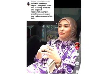 NIAT CARI REZEKI: Pelakon dan usahawan Malaysia, Tya Ariffin mengakui turut panik melihat kejadian suami Uqasha Senrose iaitu Kamal Adli dipukul dengan cota di kepala. - Foto TIKTOK TYA ARIFFIN