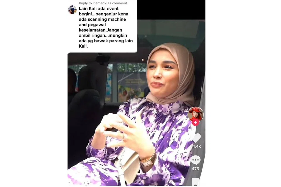 NIAT CARI REZEKI: Pelakon dan usahawan Malaysia, Tya Ariffin mengakui turut panik melihat kejadian suami Uqasha Senrose iaitu Kamal Adli dipukul dengan cota di kepala. - Foto TIKTOK TYA ARIFFIN