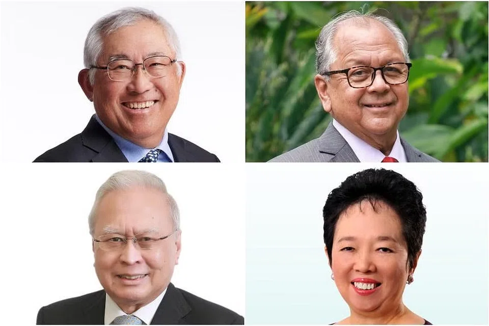PENERIMA DARJAH UTAMA BAKTI CEMERLANG: (Mengikut putaran jam, dari atas, kiri): Encik Bobby Chin Yoke Choong, Encik Timothy James de Souza, Cik Kay Kuok Oon Kwong dan Encik Kwa Chong Seng telah disampaikan dengan Darjah Utama Bakti Cemerlang sempena Hari Kebangsaan.