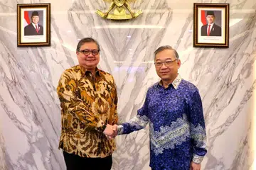 Gan Kim Yong, Airlangga Hartarto, mesyuarat Singapura-Indonesia